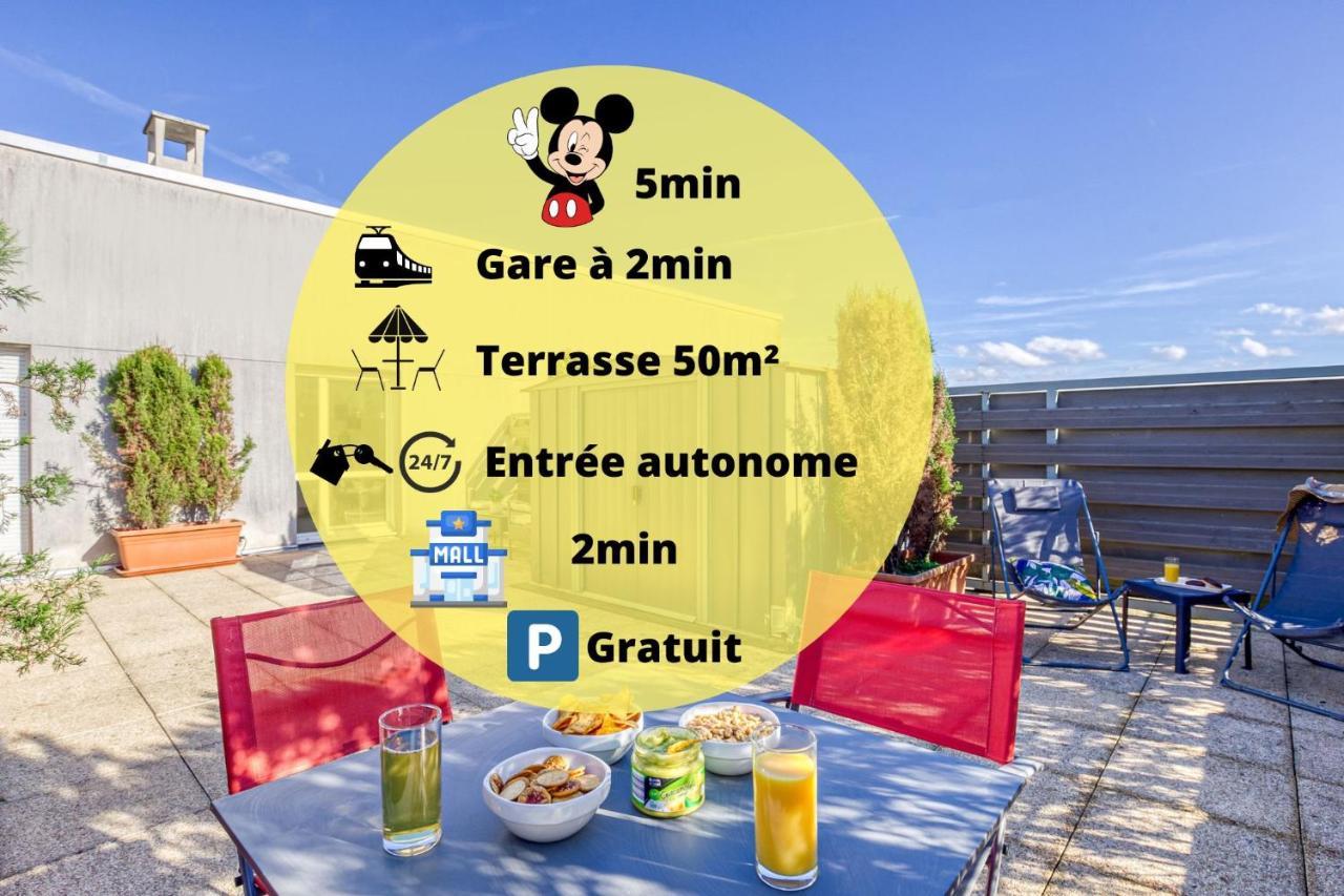 La Terrasse Disney/Gare/Centre A 3Min Parking Free مونتِفرا المظهر الخارجي الصورة